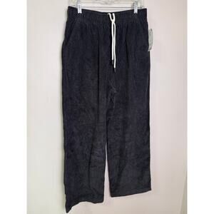 Urban Outfitters Men’s Wide Wale Corduroy Beach Pants Black Drawstring M NWT